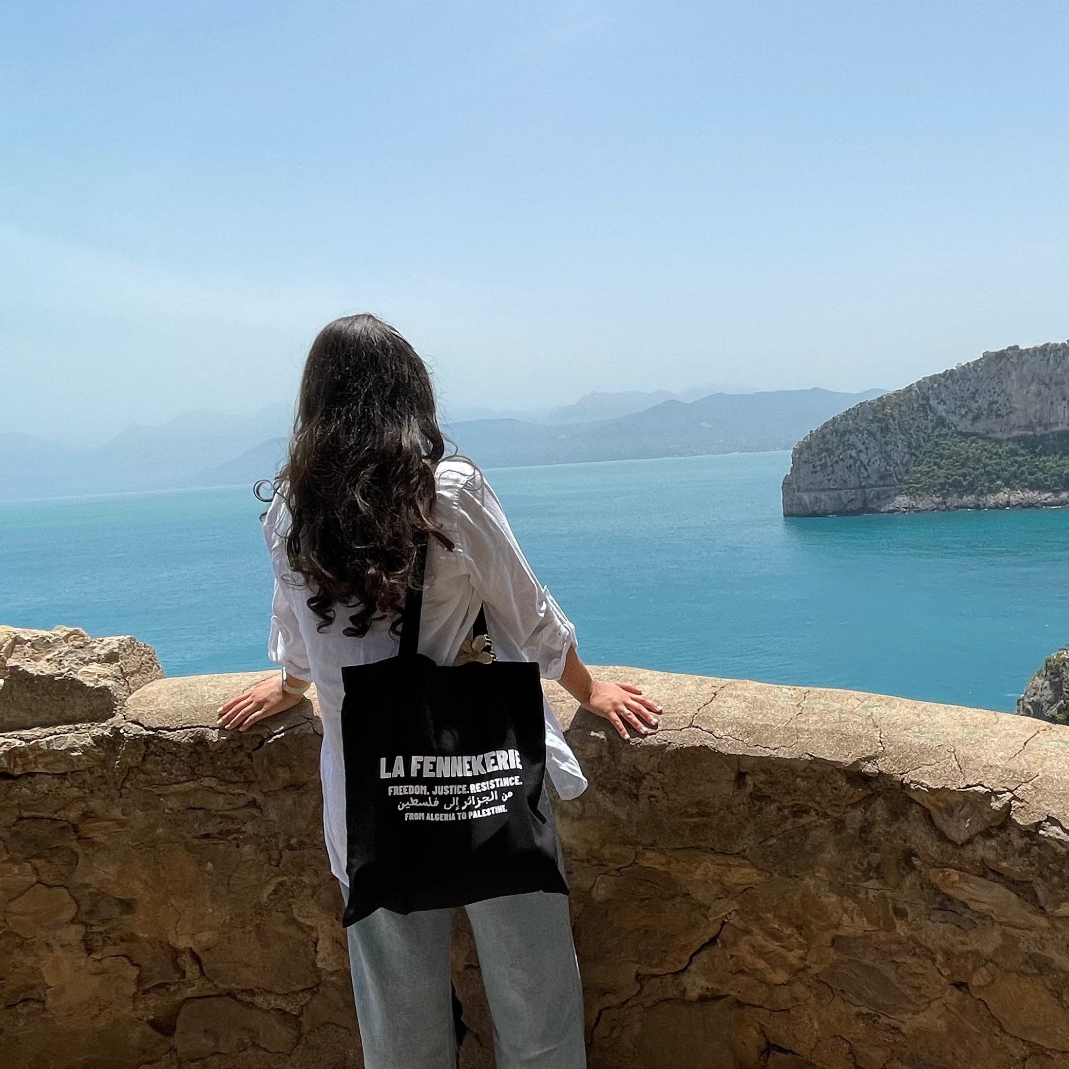 bejaia algerie tote bag from algeria to palestine de dos