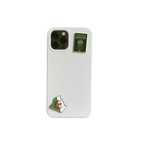 coque blanche lot de 2 stickers algerie carte de l'algerie et passeport algerien