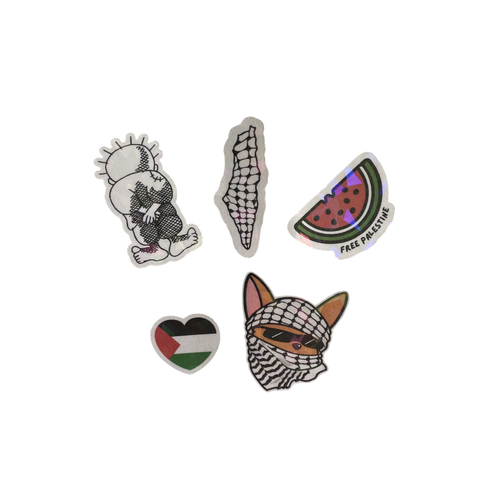 kufiya pack 5 stickers palestine