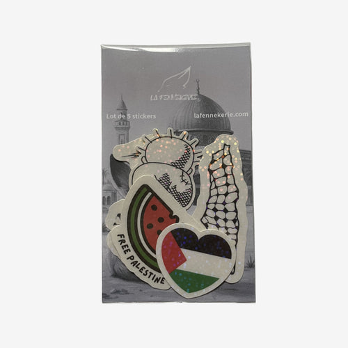 lot de stickers palestine pasteque, keffieh, handala, drapeau palestine, carte palestine