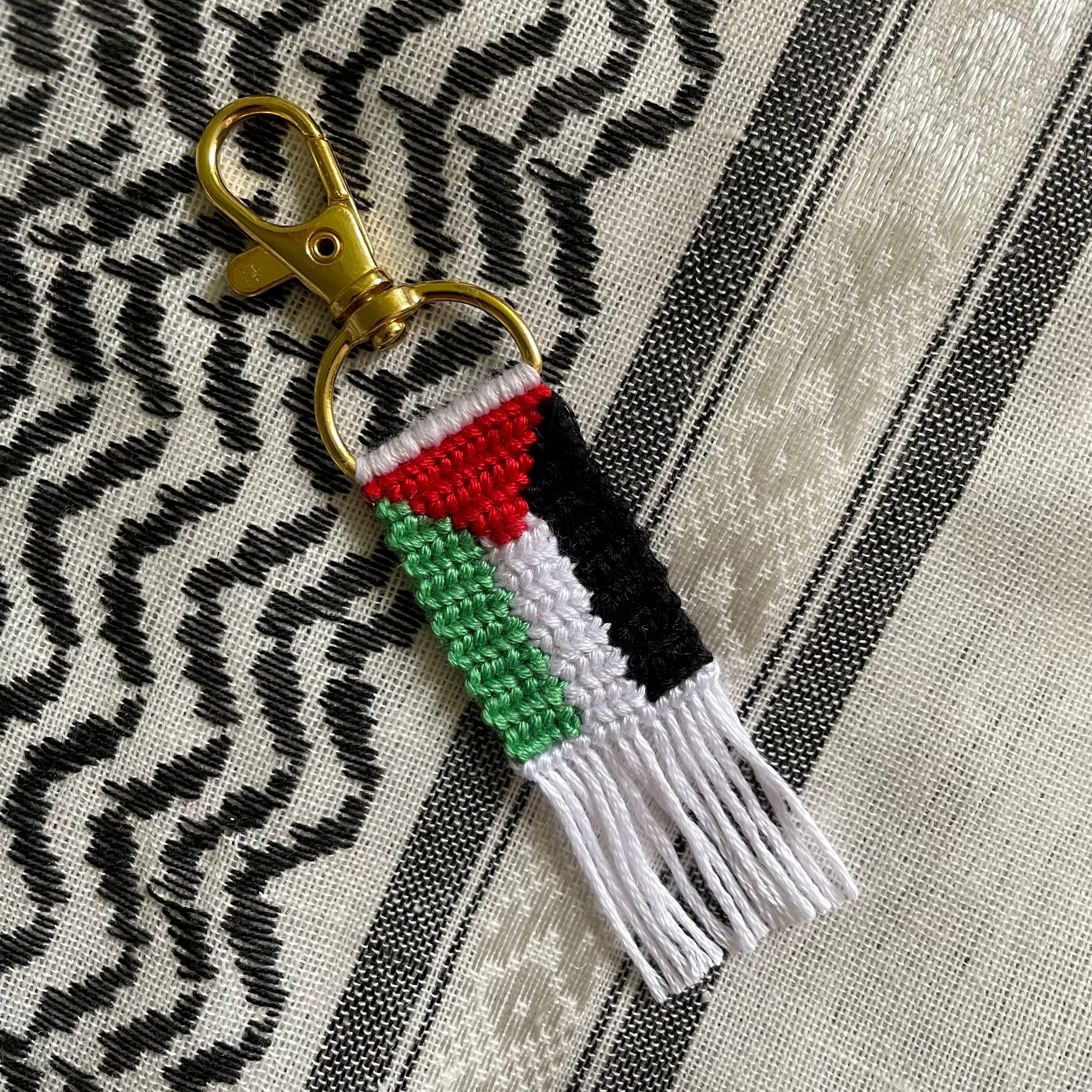 porte cle palestine keffieh
