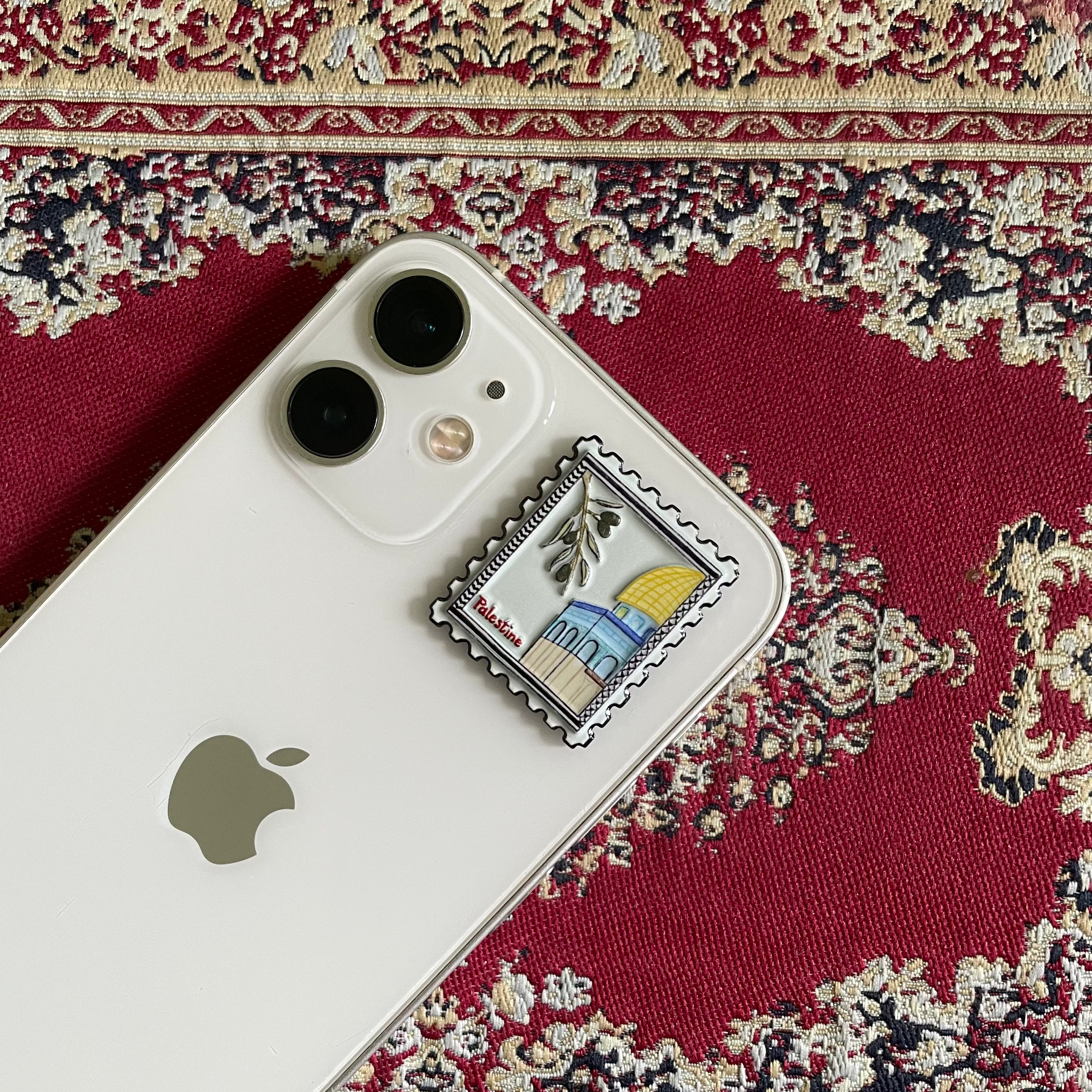 sticker en metal palestine timbre