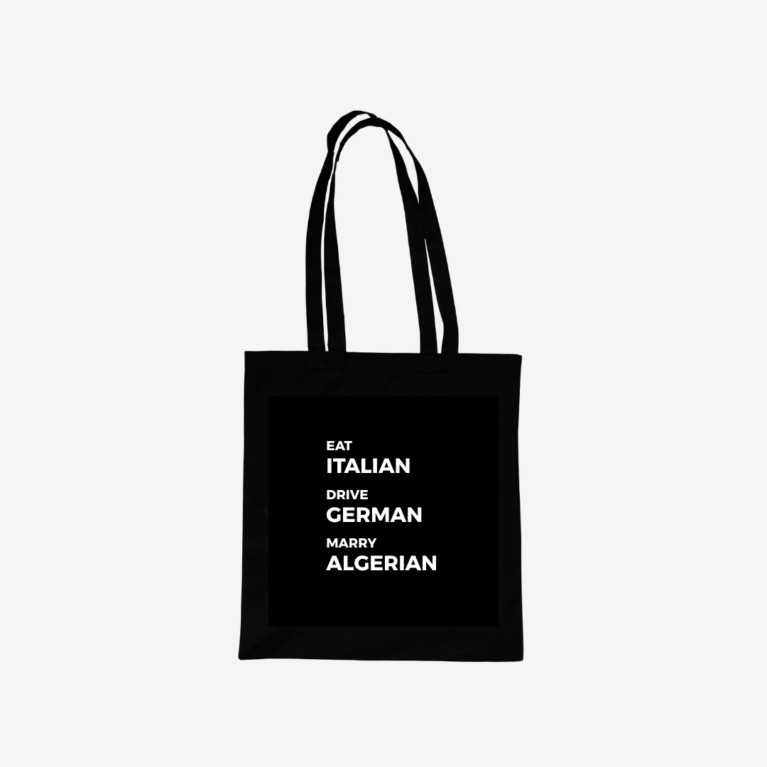 tote bag eat italian drive german marry algerian